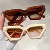 Cat Eye Uv Resistant Sunglasses Vintage Rhombus Sunglasses Unisex Trend Outdoor Sunglasses Punk Big Frame Eyeglasses Uv400