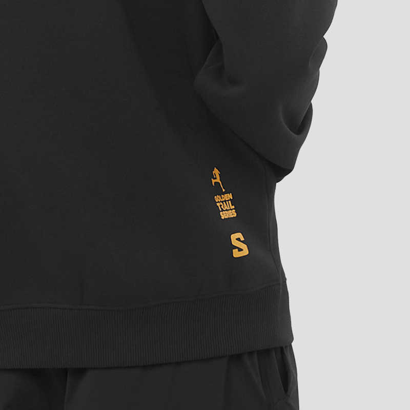 SALOMON Hoodie M GTS Outdoor Hooded Sweatshirt Men Hoodies Deep-Black C25286