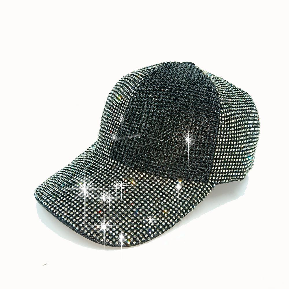 Rhinestone Fedora Jazz Hats Cowboy Hat For Women And Men Double-Sided Color Cap Red With Black Diamond Fedora