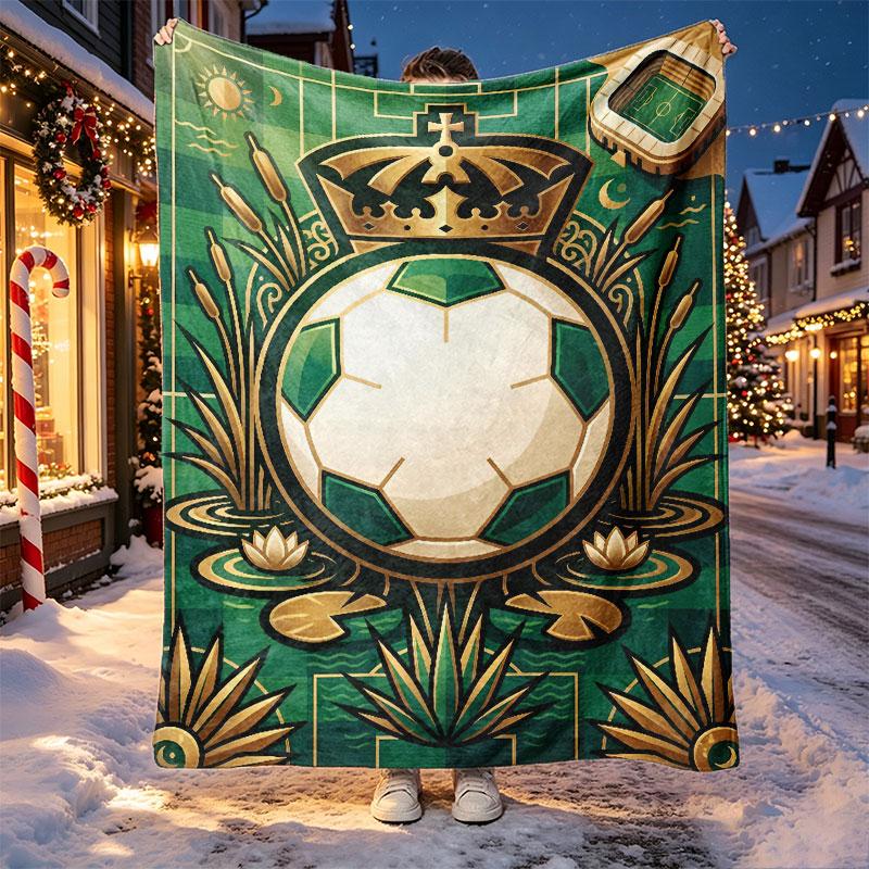 Club Santos Laguna Pattern Blanket for Home Decoration, Bed, Sofa, Car Travel, Camping, Suitable for All Seasons, Birthday Christmas Gift