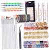 Nail Art Kit Professional Brush Decoration Thread Stamping Sticker Nail Design Tool Kit for Salon