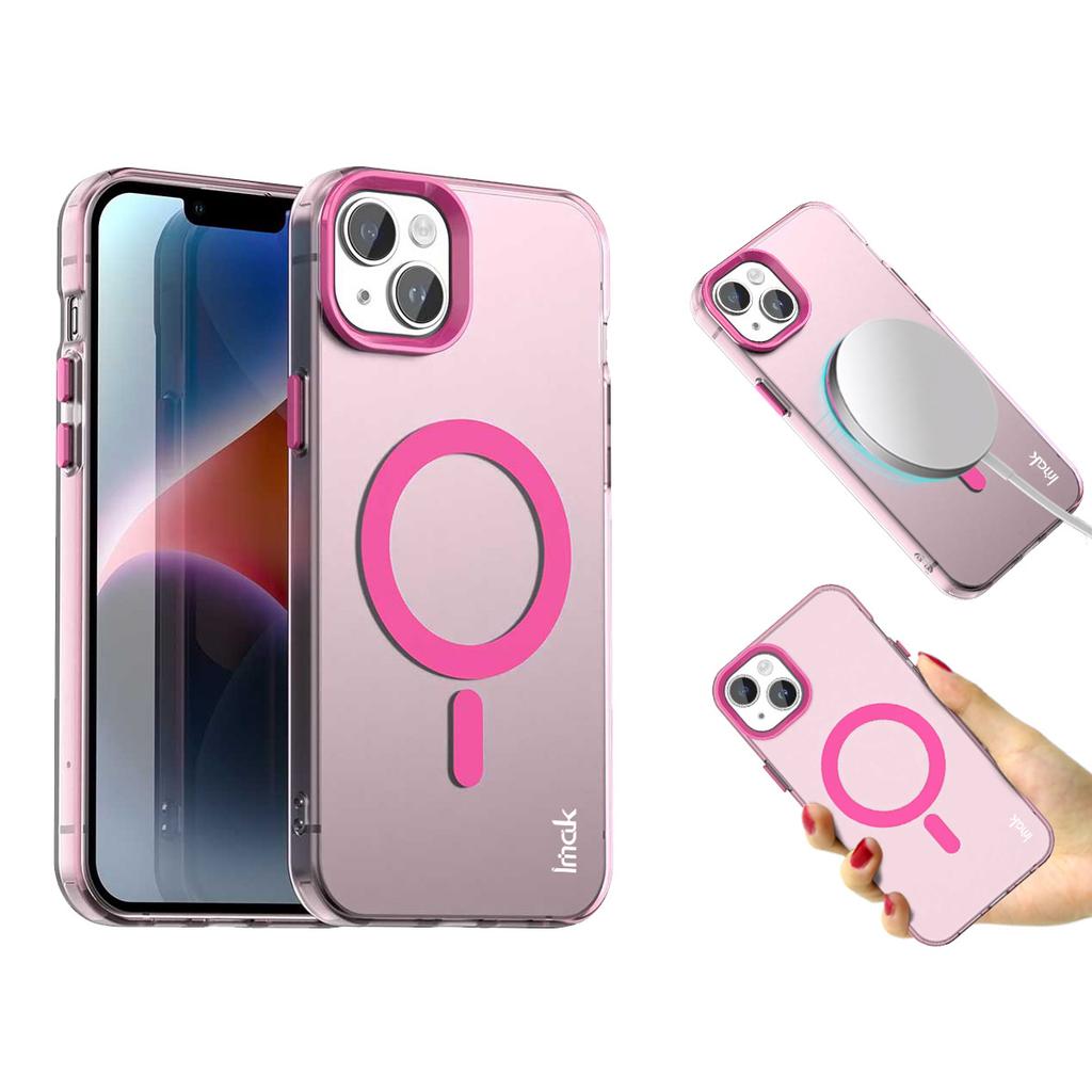 For iPhone 14/13 Case Compatible with MagSafe Candy Color Anti Drop TPU+PET Back Cover