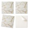 Set of Self-adhesive Vinyl Tiles with a Pattern for the Bedroom. Marble Pattern with Veins 20x20x20 Cm