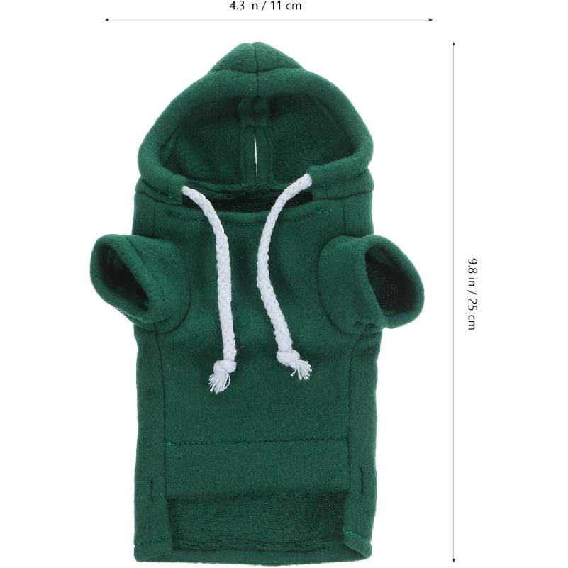 Ferret Clothes Hamster Sweatshirt Guinea Pig Hoodie Hamster Sweater Bunny Hamster Clothing Guinea Pig Outfits Small Animal Warm Vest Green S Red