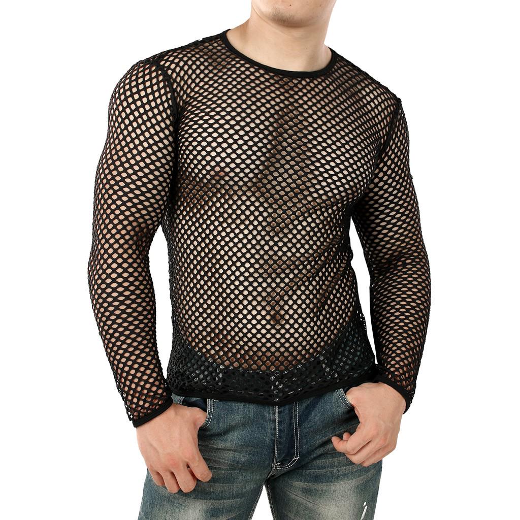 Men's Summer Casual Muscle Pullover Short Sleeves Mesh Shirt Top Blouse
