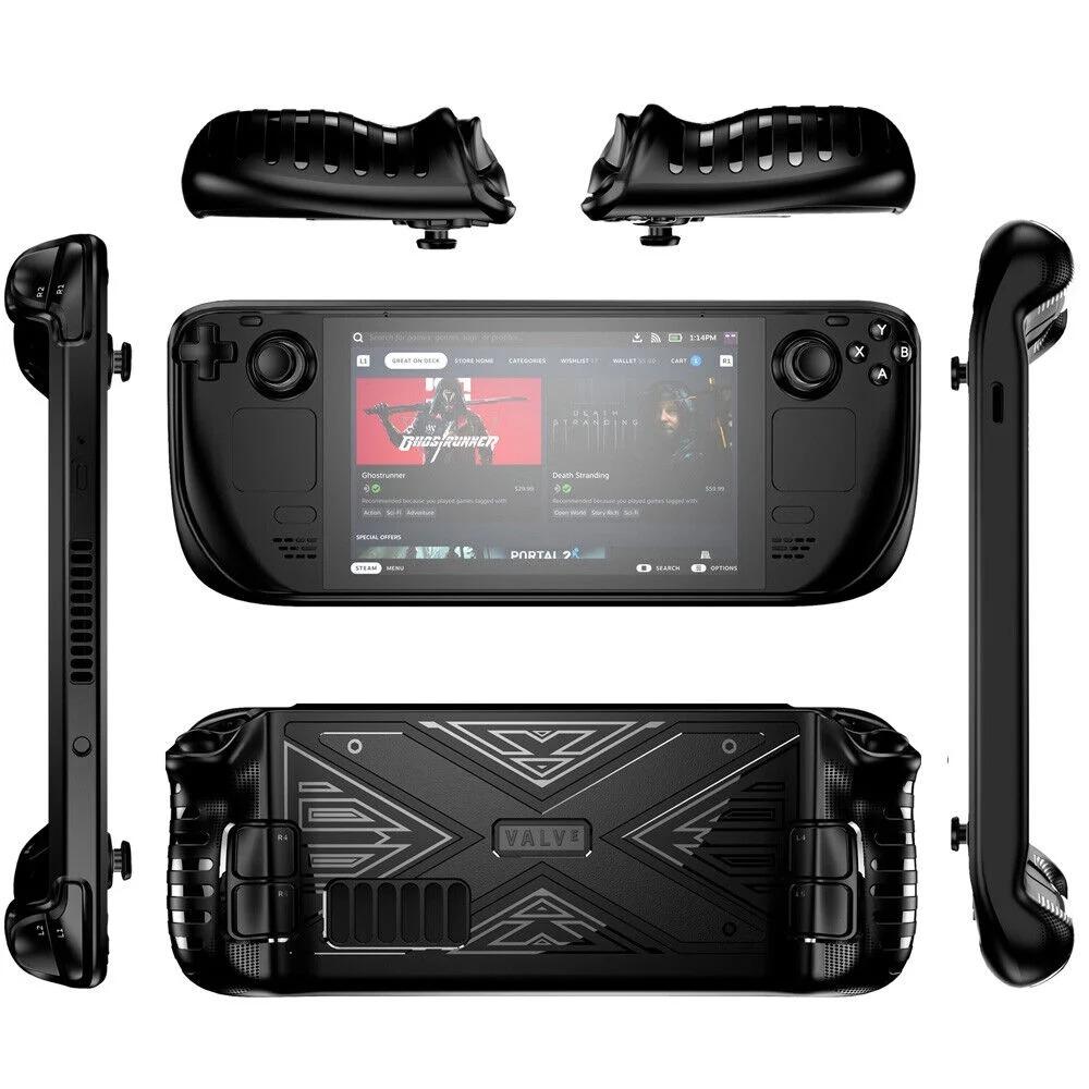 X Textur Steam Deck Schutzhülle Weiche TPU Hülle Stoßdämpfung Kratzfest Schale Kühl Langlebige Haut Ergonomie Rutschfester Griff