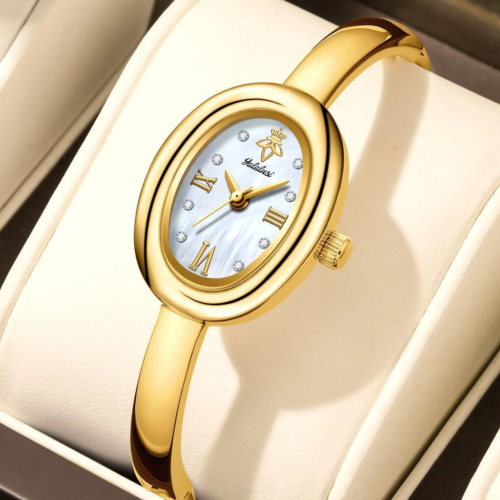YaLaLuSi Women’s Water-Resistant Quartz Watch: A Minimalist and Elegant Oval-Dial Bracelet Watch – The Perfect Gift Reloj Mujer