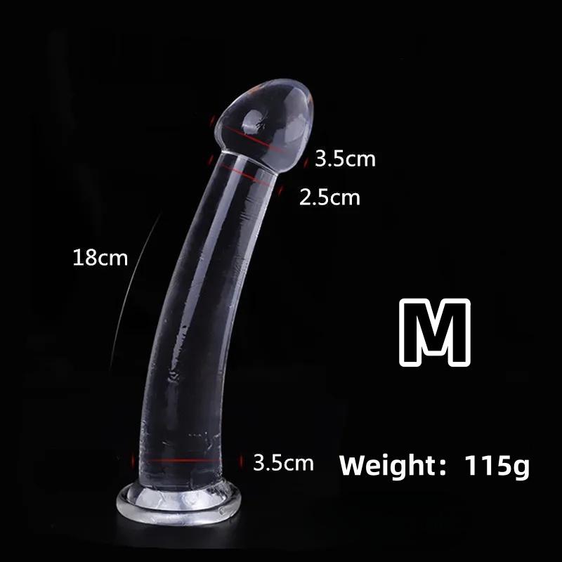 Transparent Anal Plug with Strong Suction Cup G-spot Vaginal Prostate Massager