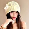 Korean Style Flower Pullover Hat Sweet Knitted Hat Retro Beanies Hat  Outdoor