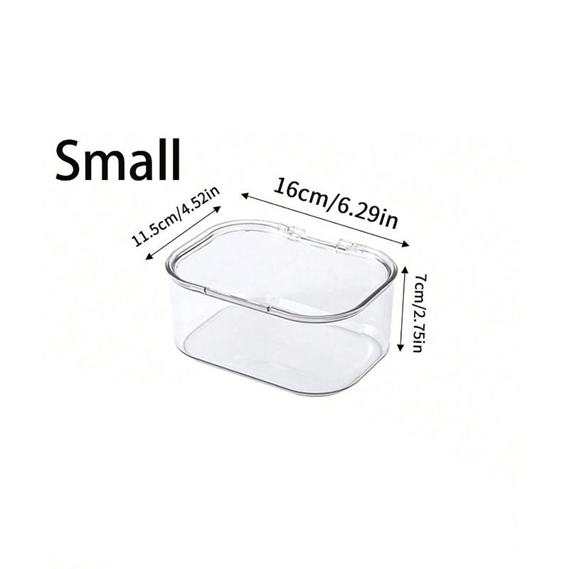 

1pc Jewelry Storage Box Flip-Top Transparent Dust-Proof Box Suitable For Hair Clips Headbands Elastic Bands Desktop Organizer