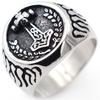 European and American Trendy Men's Ring Flame Wheat Goat Men's Ring