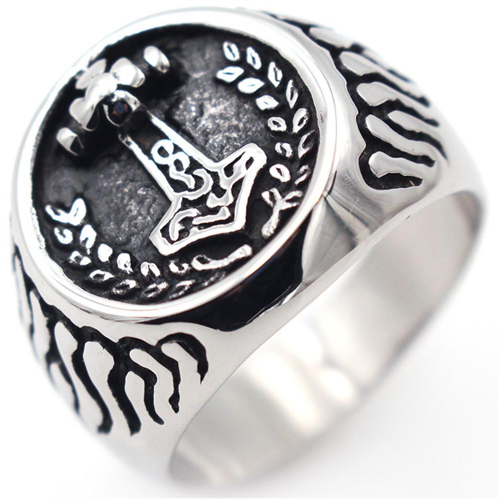 European and American Trendy Men's Ring Flame Wheat Goat Men's Ring