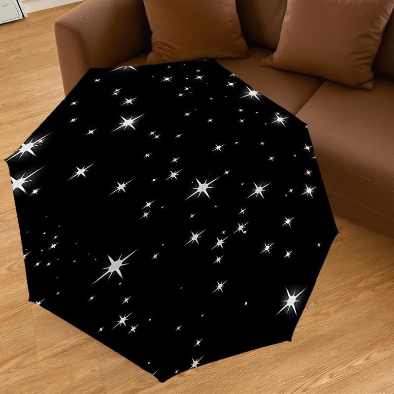 1PC stars space Umbrella-8-Rib Reinforced, Automatic Open, Lightweight & Durable, Cute Fashion Accessory for Outdoor, Beach or Casual Use, Beach Umbre