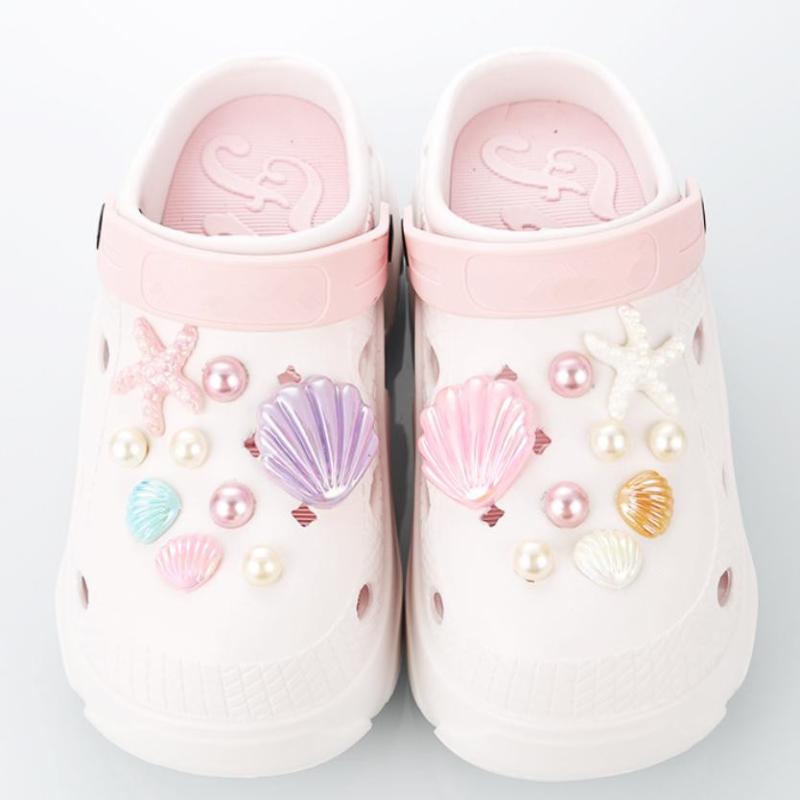 

18 шт. Шармы для обуви DIY Летняя морская звезда Ракушка Поделки Украшение для обуви Пряжка Шармы Аксессуары для обуви с отверстиями