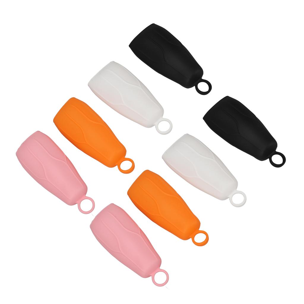8pcs Elastic Toiletry Sleeve Protective Silicone Ring Hook Leakproof Toiletry Cover for Travel Outdoor