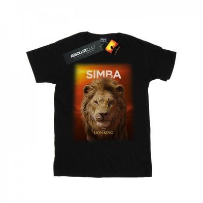 Camiseta feminina/senhora do rei leão filme adulto Simba pôster de algodão namorado
