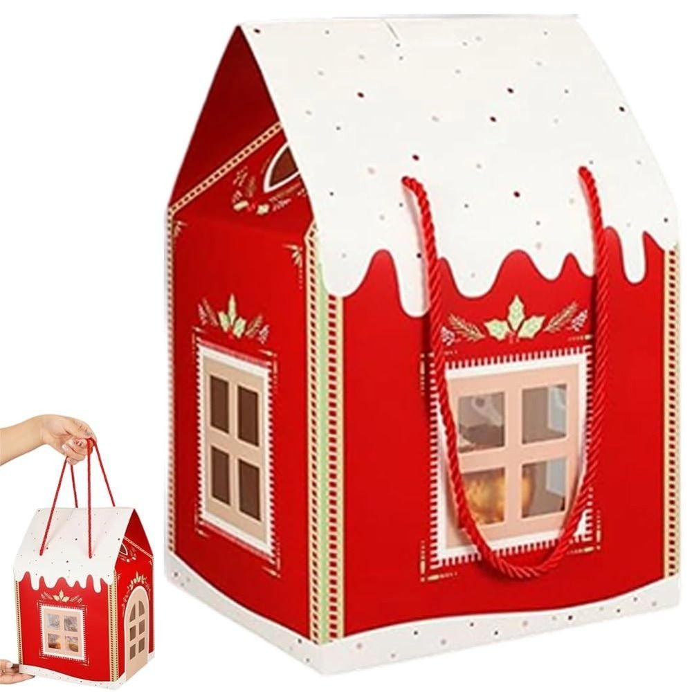 3D Pop Up Christmas House Gift Boxes Paper Treat Boxes Festive Goodie Bags  Christmas Decorations