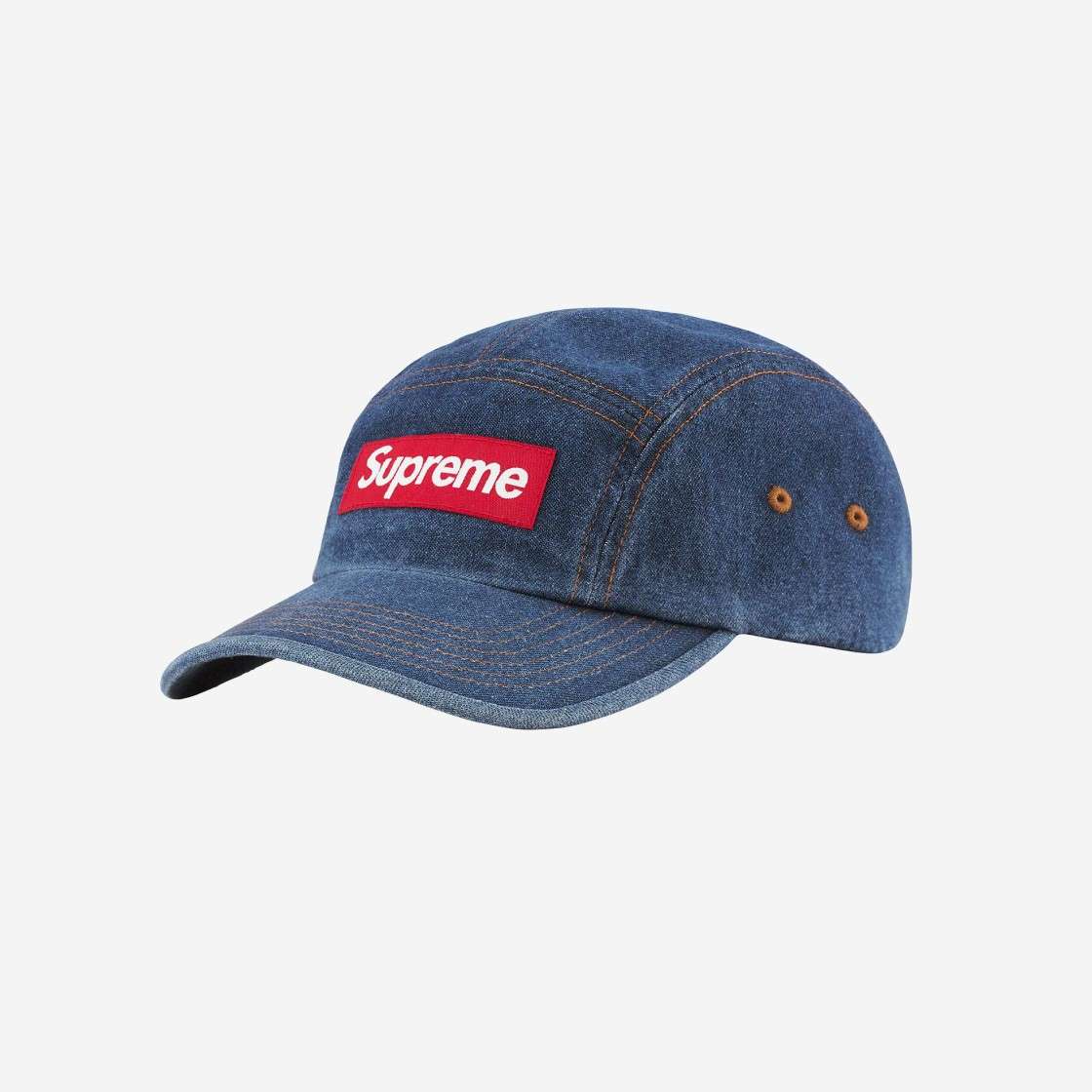 

Supreme Washed Chino Twill Camp Cap Denim 22FW -