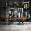 Modern Wallpaper Abstract Tropical Plants Mural 3d Stereo Geometric Fresco Living Room Tv Background Wall Mural