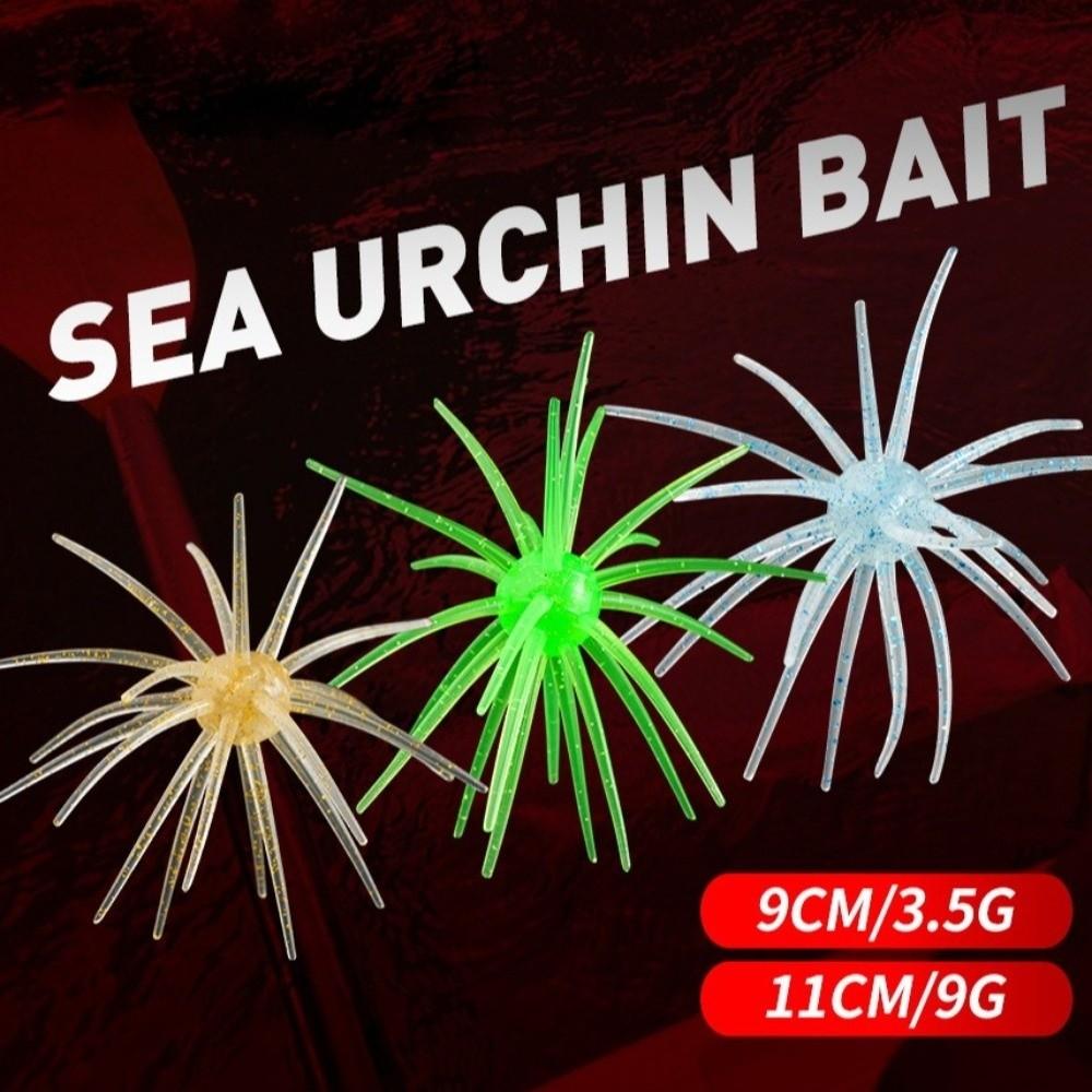 5pcs 5pcs Pack Sea Urchin Fishing Lures 11cm 9g Size Silicone Fishing Baits  For Trout Fishing