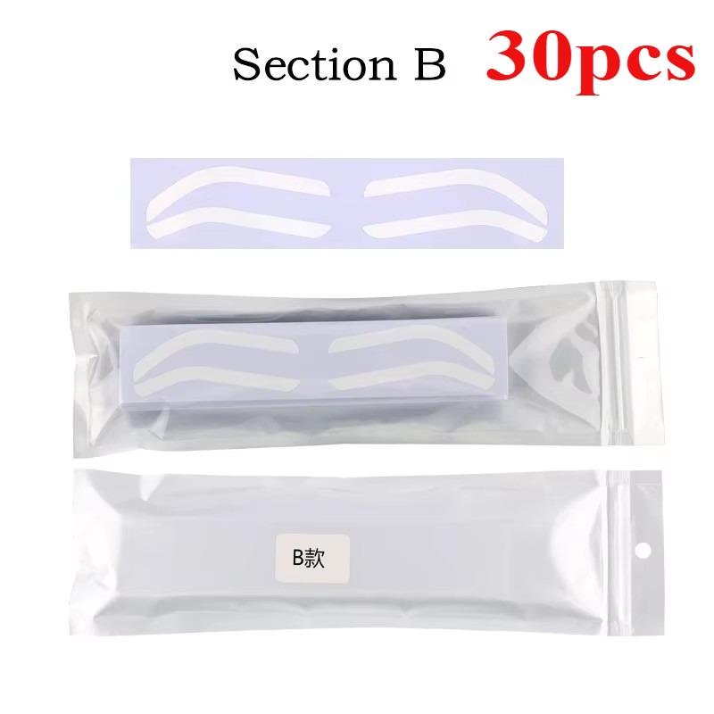 10/30/60PCS Disposable Eyebrow Design Stencil Eyebrow Tint Airbrush Auxiliary Sticker For Brows Shaping With Single