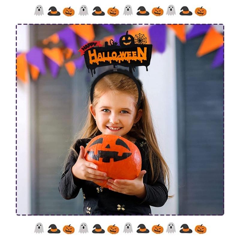 Halloween Themed Hairband Headband with Pumpkin Headpiece for Festival Look