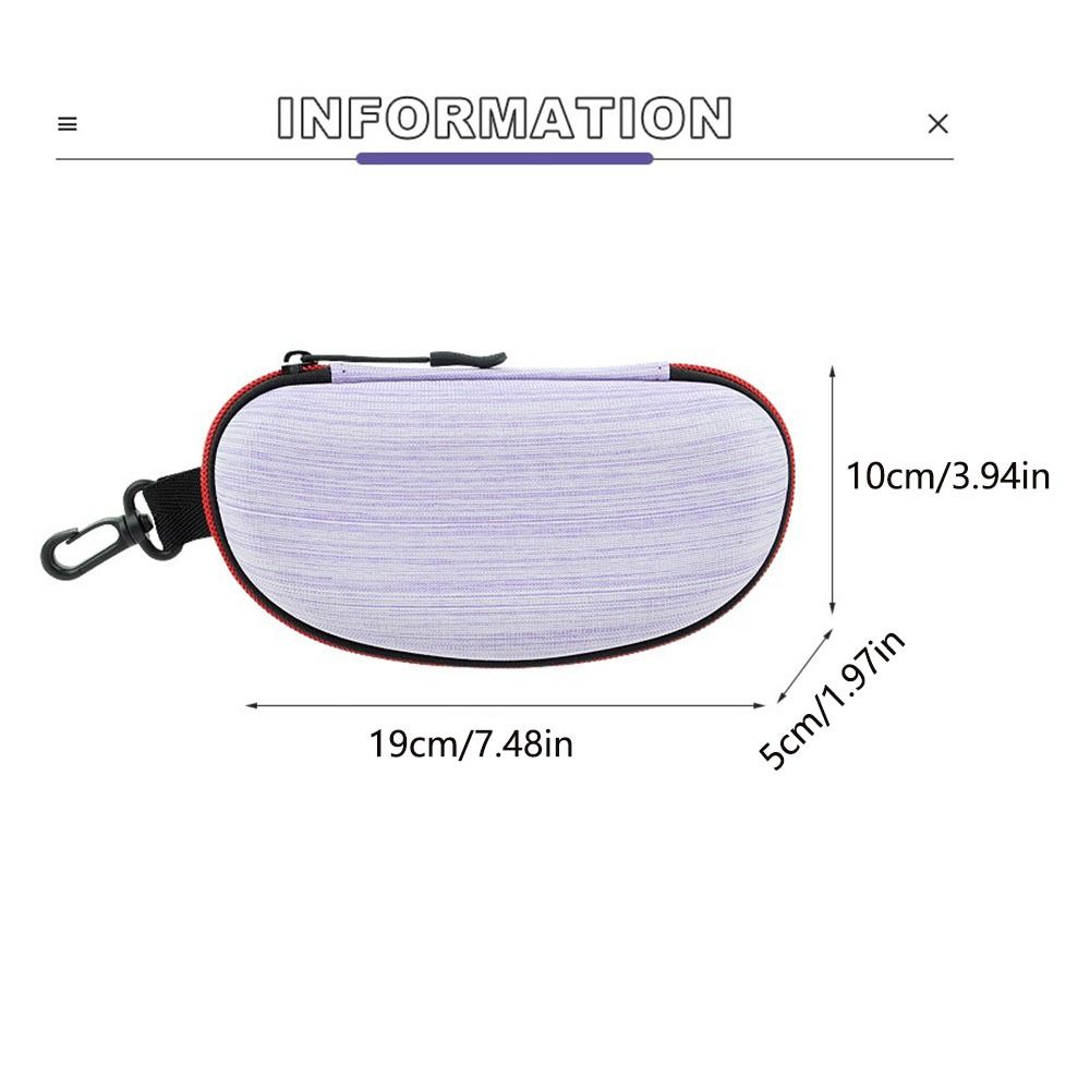 Large Capacity EVA Glasses Case with Carabiner Hook Hard Shell Eyewears Storage Box Dust-proof EVA Swim Goggles Case Women/Men