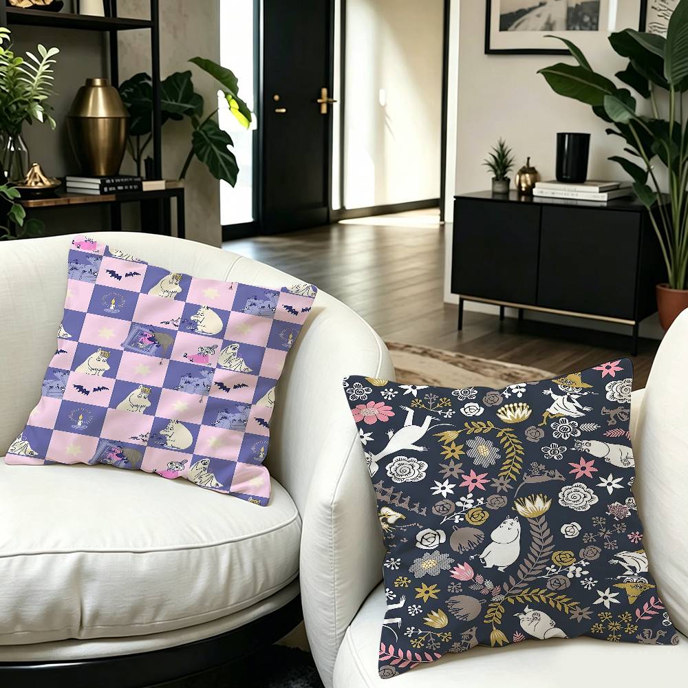 Cartoon M-Moomin Pillow Cover Design cushion Cover decor Holiday Decorati