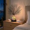 Creative Gift for Home Tree of Life Resin Night Light, Colorful Gemstone Mosaic LED Table Lamp with Solid Wood Base Base, Vintage Art Desktop