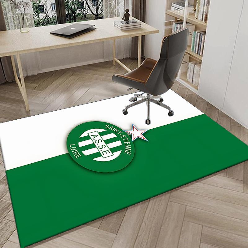 1PC Green Saint-Etienne Football Rug Game Carpet, Floor Mat for Bedroom Living Room Entryway Rug, Home Decor Idea Gift for Christmas birthday