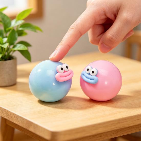Cartoon Sausage Mouth Stress Ball Toy Stress Relief Big Eyes Squeeze Ball Fidget Toy Slow Rising Home Office Worker Desk