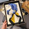 Blue Silk Retro Women's Scarf for Spring & Autumn
