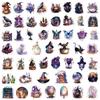 10/30/50pcs Vintage Gothic Magic Witch Cartoon Stickers Aesthetic Graffiti Sticker Water Bottle Phone Suitcase Decals Decoration