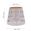 Lamp Cover Carved Flower Pattern Modern Style Easy Installation E27 White/Black Iron Lamp Shade for Home Bedroom Living Room