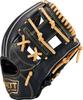 ZETT Youth Baseball Soft Black X Pastel Brown BJGB74510F Glove, Steer, All-Around, Left-Handed Throw, (1932), Size SS,
