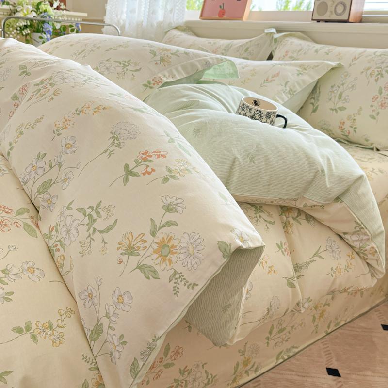 Hypoallergenic Duvet Cover Set 100% Cotton,Bedding Set (1 Duvet Cover 2 Pillowcases), Hidden Zipper Closure,Easy Care,Multi-Size