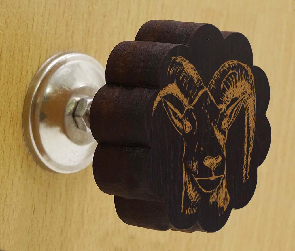 IBA Indianbeautifulart Brown Engraved Knobs Furniture Knobs Cabinet Drawer Pull Pack