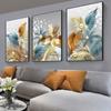 Abstract Golden Butterfly Leaves Wall Poster Print Luxury Canvas Painting Modern Office Art Pictures Living Room Home Decor