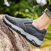 Men's Shoes New Casual Shoes Middle-Aged and Elderly Outdoor Shoes round Head Breathable Sneaker Men's One Pedal