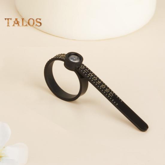 2 Pcs Ring Sizers with Magnified Glass for Convenient Reading Accurate Scale 1-17 Ring Measuring Belt Reusable US Finger Size Gauge Jewelry Sizing