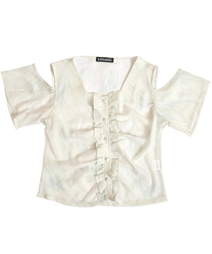 KATHARSIS Cut-Off Chiffon Blouse Mt_Free