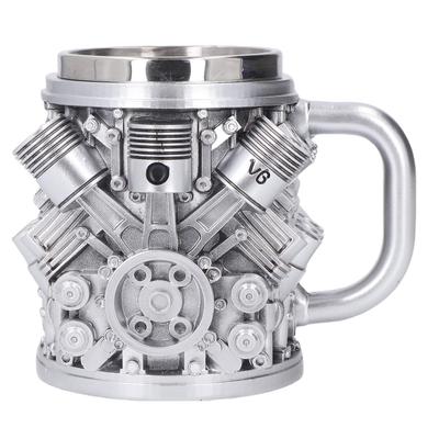 Mug Stainless Steel Resin Creative Three Dimensional Automobile Engine Coffee Cup for Present V6