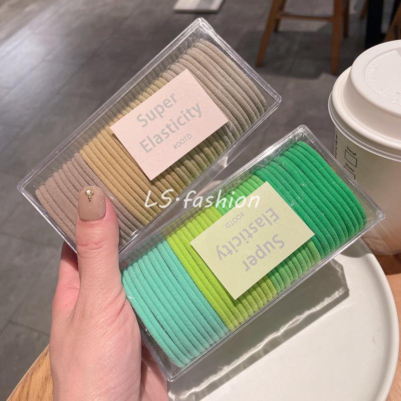 Colorful Macaron Hair Ties: Spring/Summer Elastic Bands for Ponytails