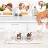 4Pcs Seasoning Jars with Tray Creative Seasoning Shaker Bottles for Kitchen Four Seasons /Animal Style Seasoning Containers