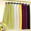 Spring Korean-Style High-Waist Wide-Leg Cotton Pants - Thin, Loose, Straight-Leg, Slimming Casual Wear