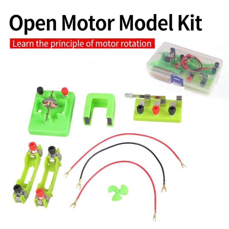 Metal and Plastic D C Motor for School Physics Laboratory Easy Assembly Design for Electromagnetism Teaching Activity