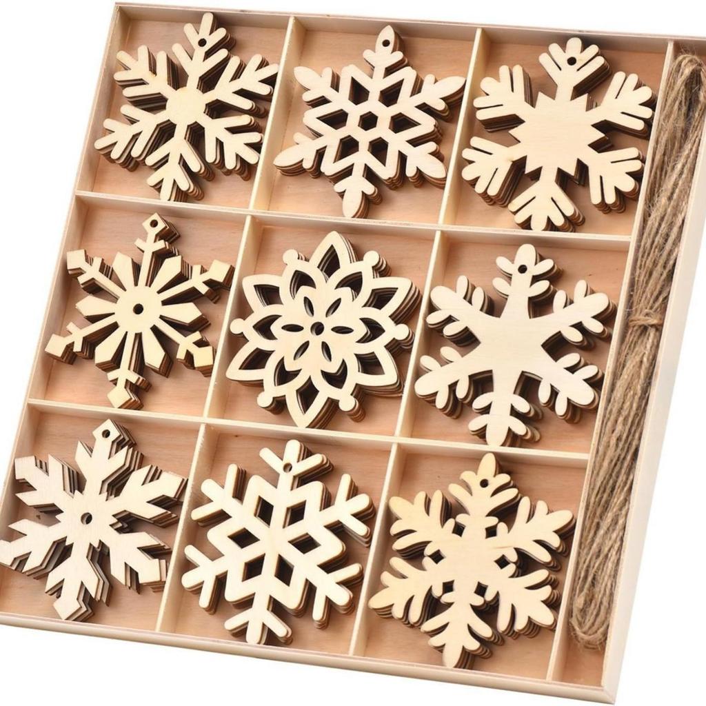 Wooden Christmas Hanging Ornament Rustic Unfinished Wood Blank