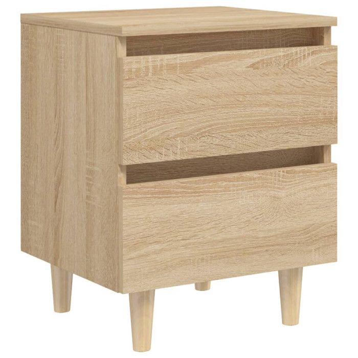 VidaXL Bedside Table with Pine Legs Sonoma Oak 40x35x50 Cm 805857