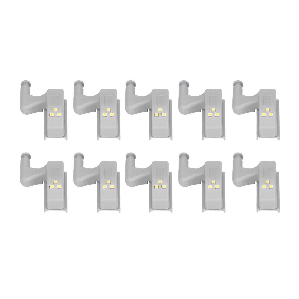 10 Pack Warm White Cabinet Hinge Light 3 LED Beads Closet Wardrobe Light LED Night Light Home Decor
