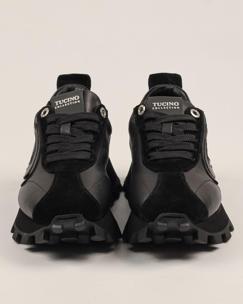 Women's Sneakers Tucino 6081 36 Black Leather Suede